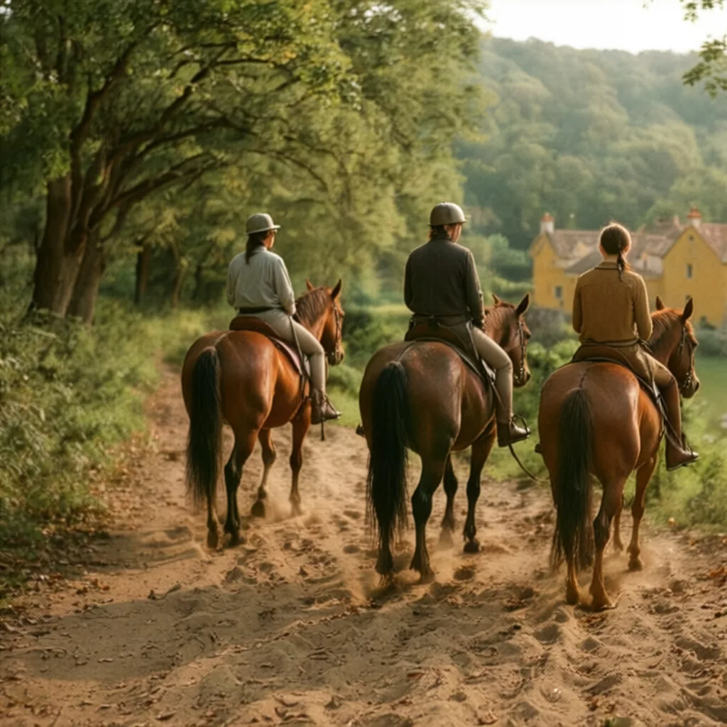 Balade à cheval en Dordogne, autour de Campsegret